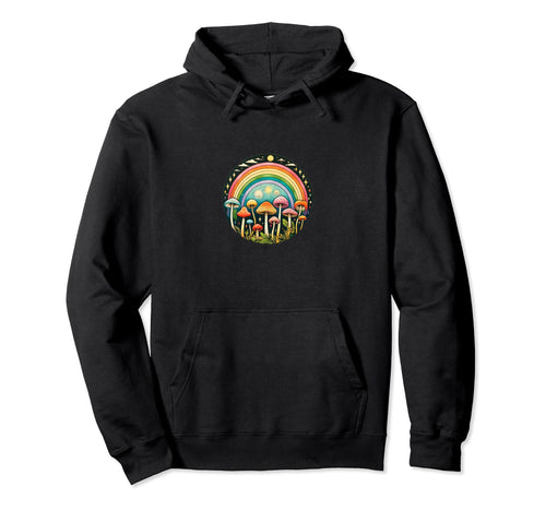 Fungi Fun Mushrooms Are Rainbow Mushroom 80S Hoodie - Graphic Print Unisex - T-Shirt, Sweatshirt, Hoodie