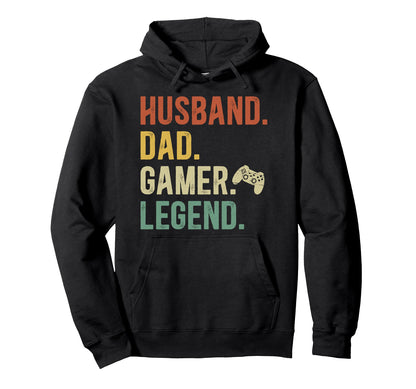 Husband Dad Gamer Dad Gaming Dad Video Hoodie - Custom Art Print Men Women - T-Shirt, Sweatshirt, Hoodie