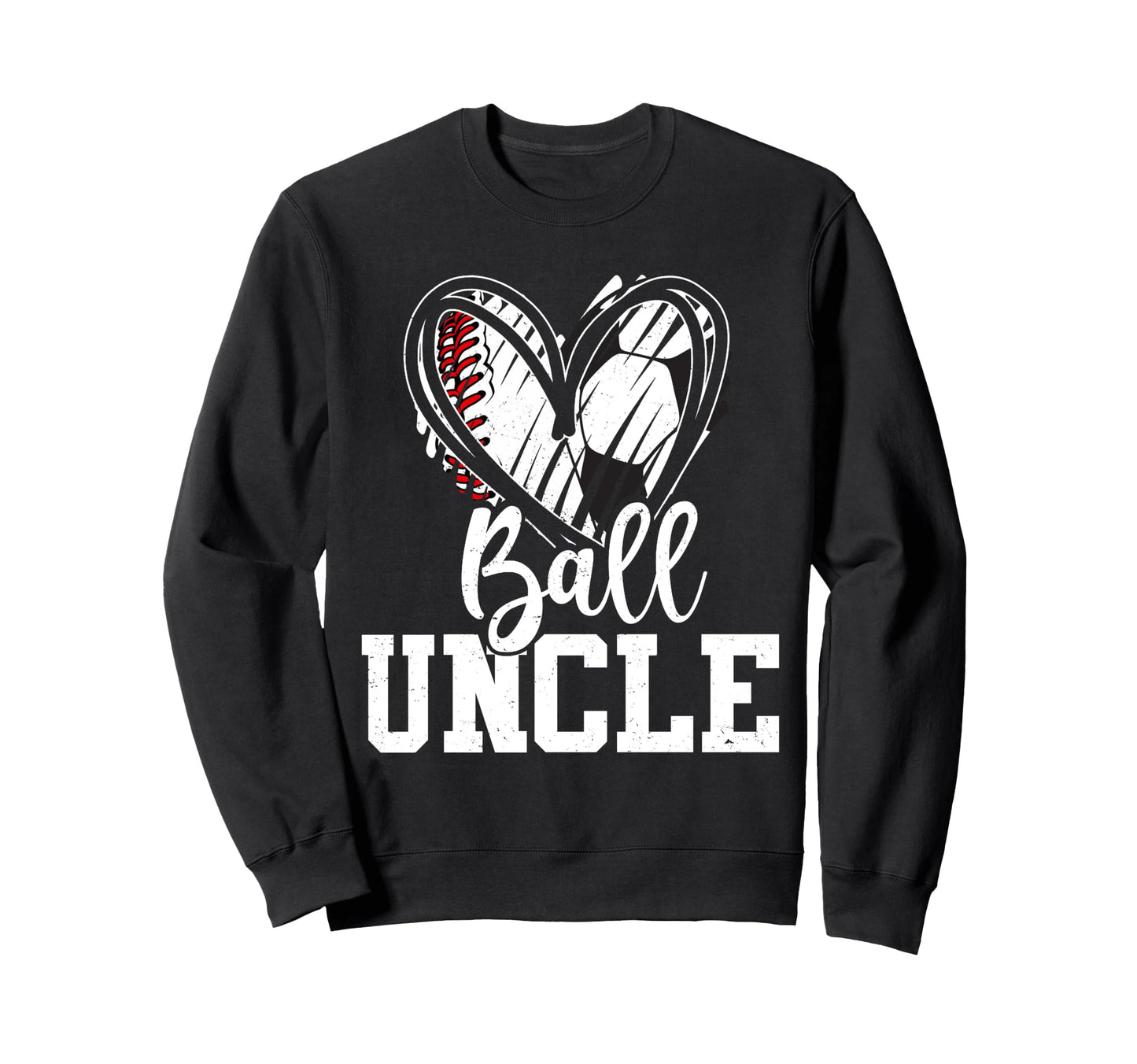 Ball Uncle Heart Baseball Soccer Ball T-Shirt - Aesthetic Graphic Men Women - T-Shirt, Sweatshirt, Hoodie