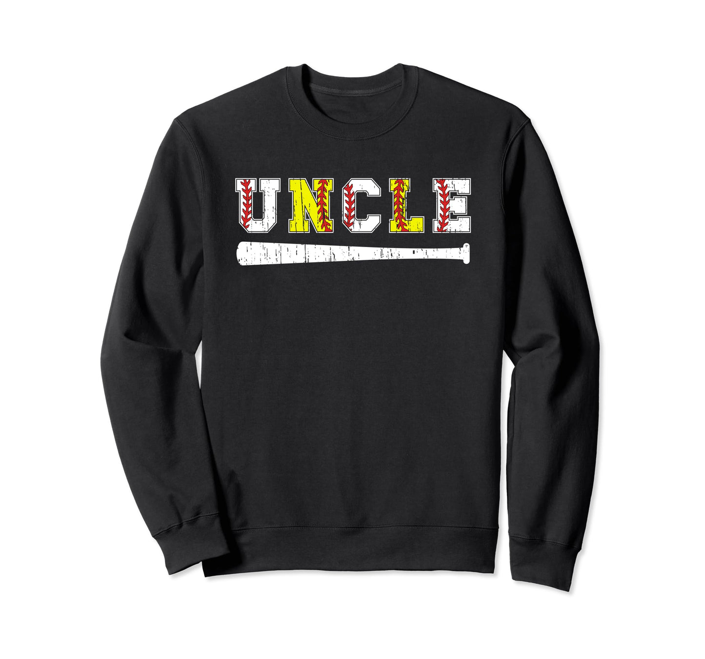 Softball Baseball Uncle Baseball Sweatshirt - Fun Novelty Design Men Women - T-Shirt, Sweatshirt, Hoodie