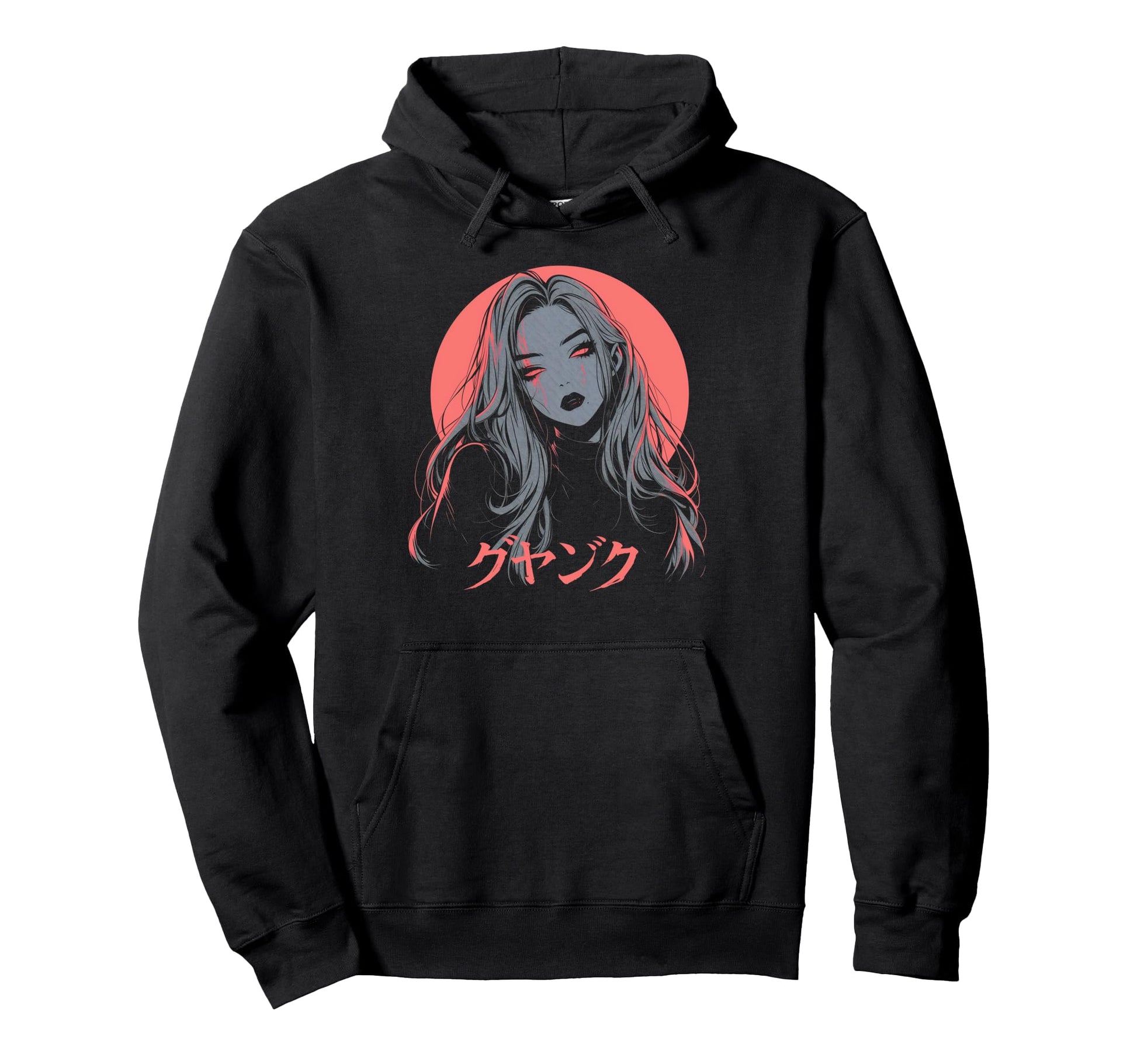 Goth Grunge Demon Anime Waifu Horror Hoodie - Fun Novelty Design Men Women - T-Shirt, Sweatshirt, Hoodie