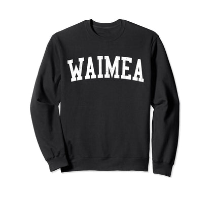 Waimea Hi Distressed White Varsity Sweatshirt - Aesthetic Graphic Unisex - T-Shirt, Sweatshirt, Hoodie