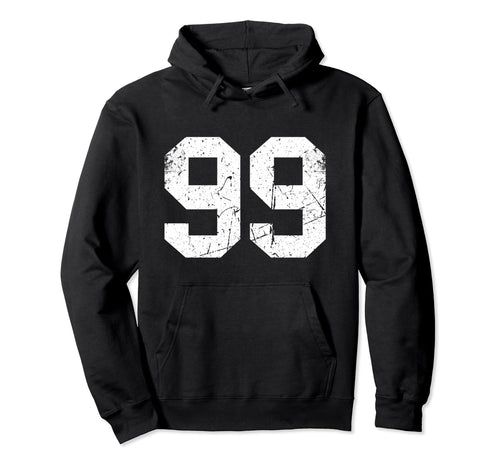Number 99 Varsity Number Hoodie - Streetwear Style Men Women - T-Shirt, Sweatshirt, Hoodie