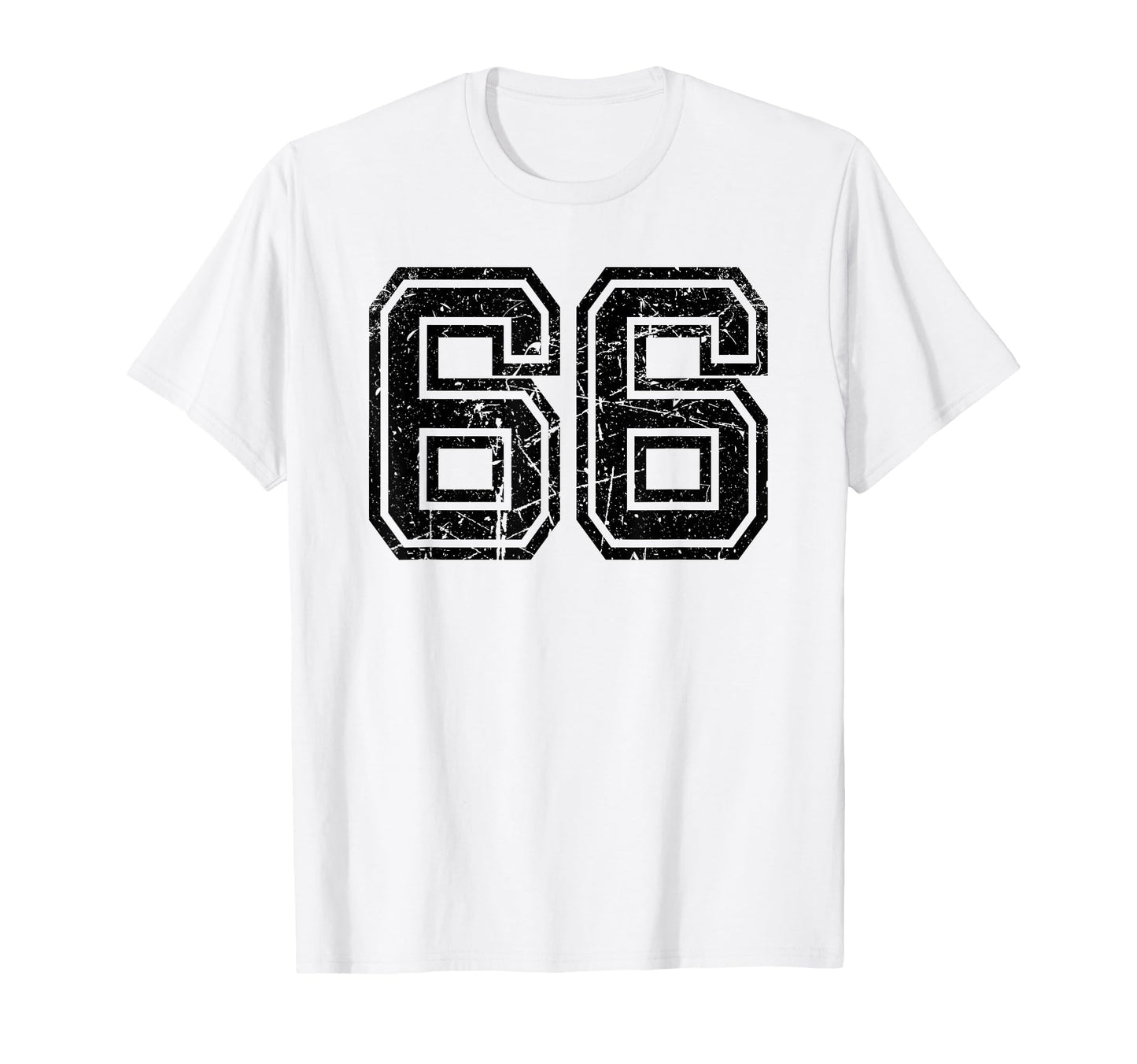 Number 66 Sports Jersey Varsity Lucky T-Shirt - Fun Novelty Design Unisex - T-Shirt, Sweatshirt, Hoodie