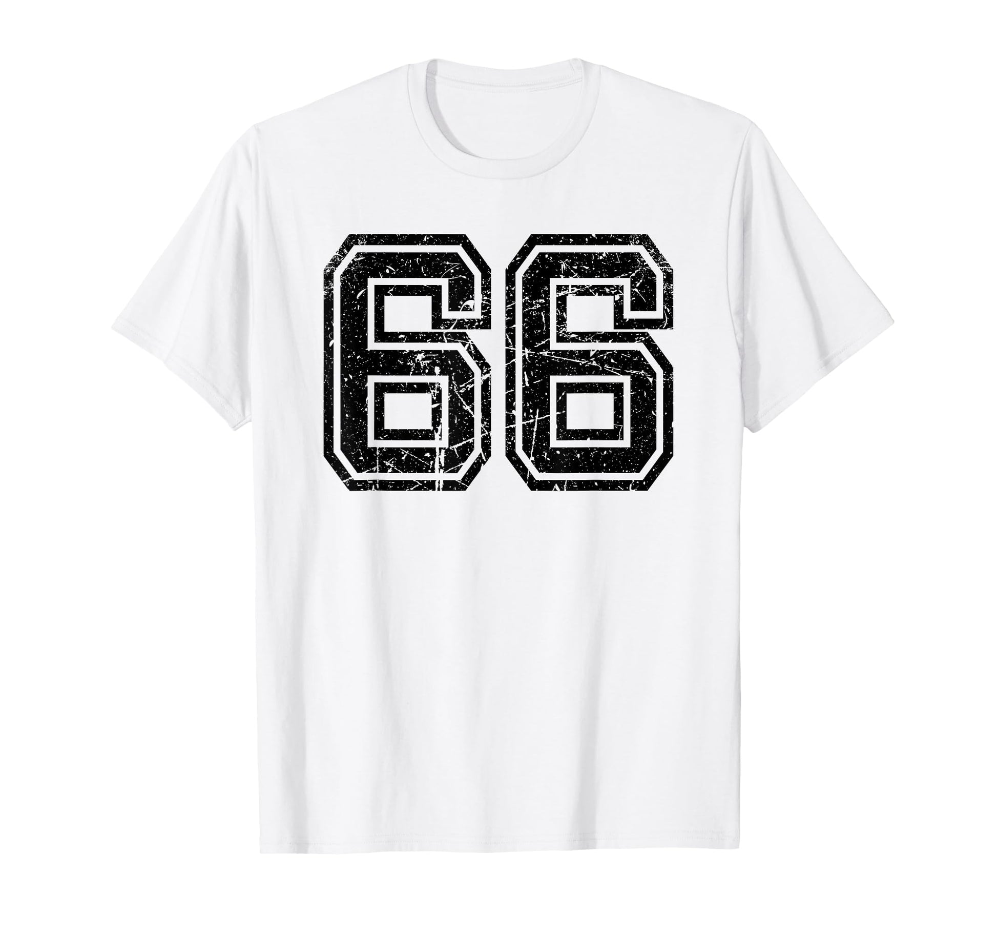 Number 66 Sports Jersey Varsity Lucky T-Shirt - Fun Novelty Design Unisex - T-Shirt, Sweatshirt, Hoodie