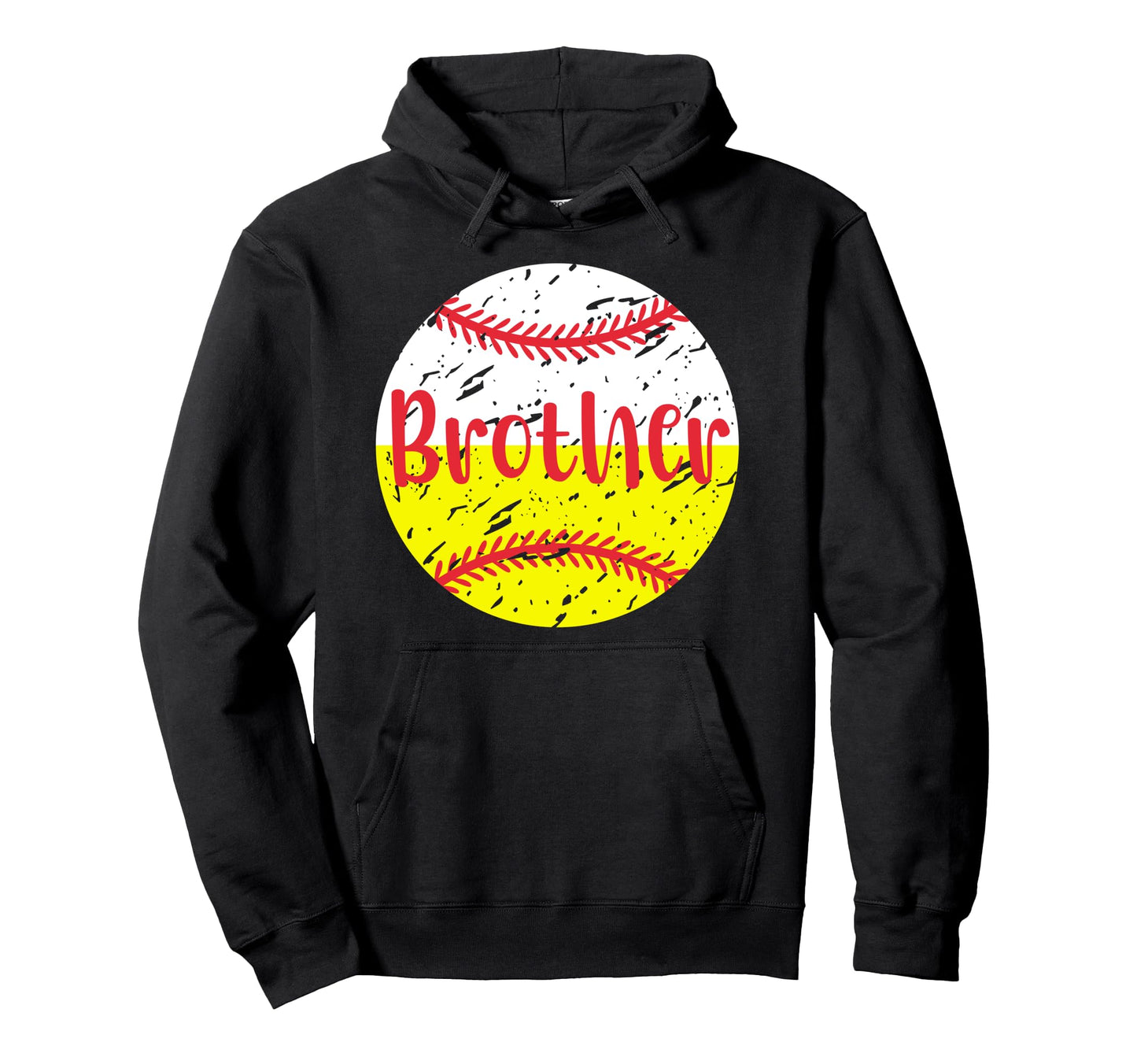 Baseball Softball Brother Softball Baseball Hoodie - Graphic Print Unisex - T-Shirt, Sweatshirt, Hoodie