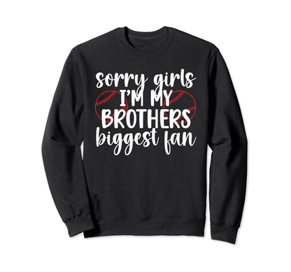 Biggest Fan Baseball Sister Sweatshirt - Custom Art Print Men Women - T-Shirt, Sweatshirt, Hoodie