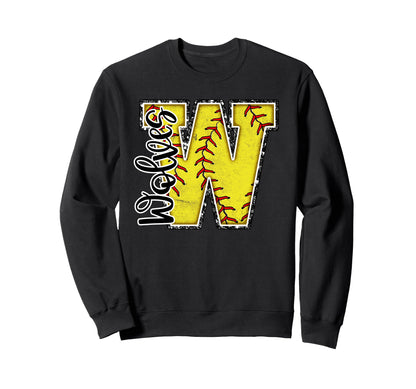 Wolves Softball Mom Game Day School Sweatshirt - Trendy Graphic Men Women - T-Shirt, Sweatshirt, Hoodie