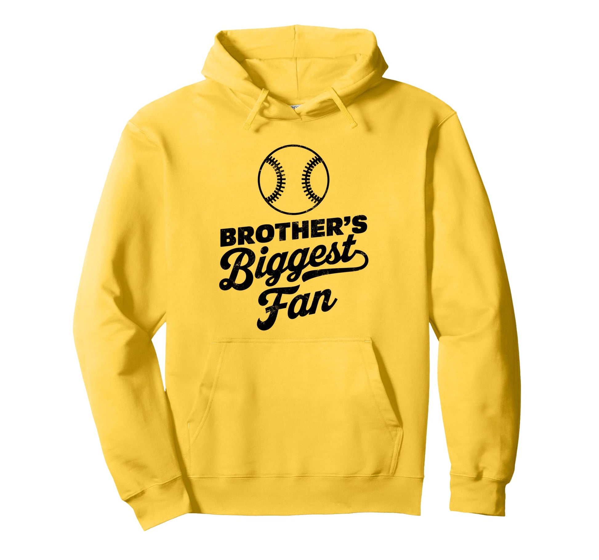 Brothers Biggest Fan Baseball Sports Hoodie - Novelty Apparel for Adults - T-Shirt, Sweatshirt, Hoodie