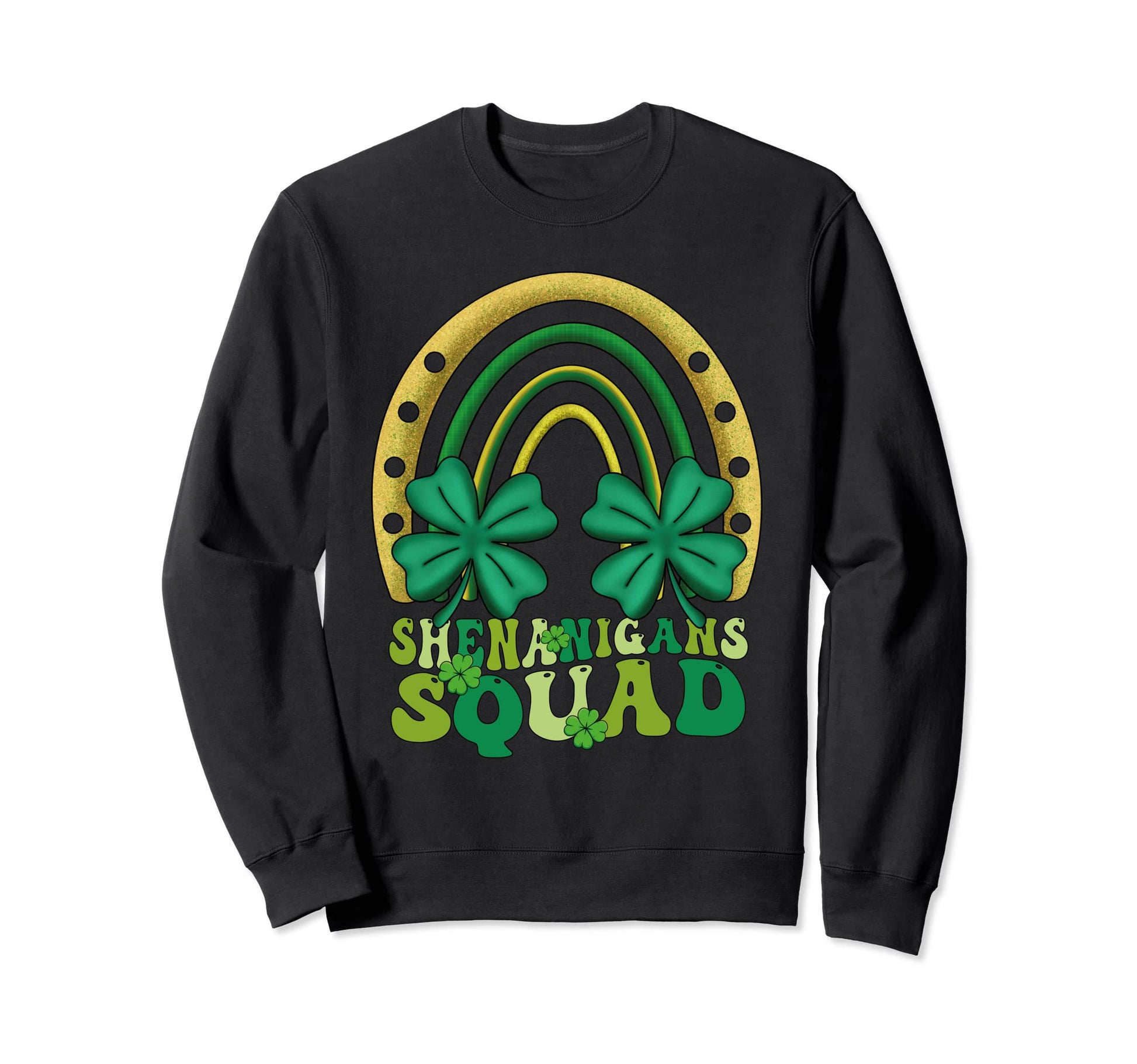 Shenanigans Squad Rainbow Groovy Sweatshirt - Fun Novelty Design Men Women - T-Shirt, Sweatshirt, Hoodie