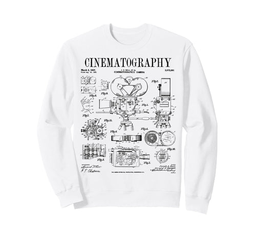 Cinematography Movie Film Camera Sweatshirt - Minimalist Print for Adults - T-Shirt, Sweatshirt, Hoodie