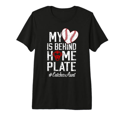 Proud Baseball Catcher Aunt Baseball T-Shirt - Novelty Apparel Unisex - T-Shirt, Sweatshirt, Hoodie