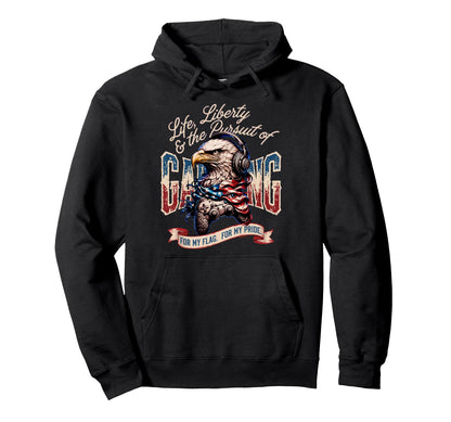 Patriotic Usa Gamer Usa Flag Proud Hoodie - Custom Art Print for Adults - T-Shirt, Sweatshirt, Hoodie