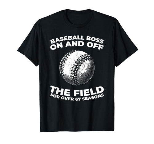 67Th Birthday Baseballer Player Team T-Shirt - Unique Graphic for Adults - T-Shirt, Sweatshirt, Hoodie