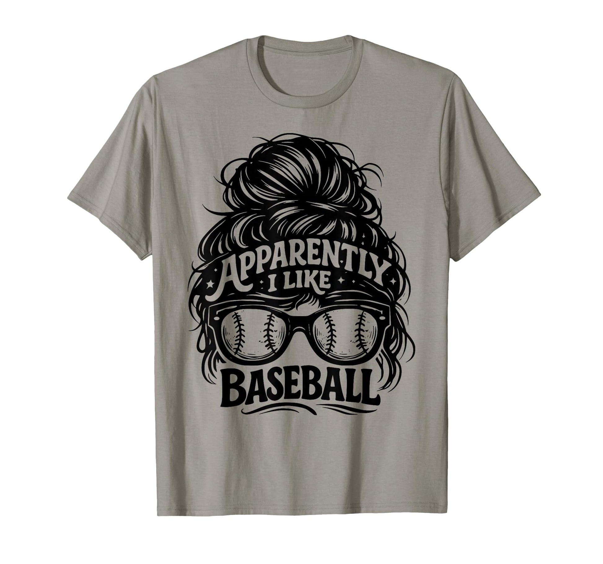 Apparently I Like Baseball Funny T-Shirt - Unique Graphic Men Women - T-Shirt, Sweatshirt, Hoodie