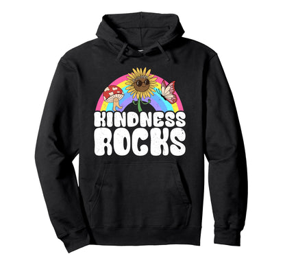 Hippie Teacher Anti Bullying Rainbow Hoodie - Graphic Print Unisex - T-Shirt, Sweatshirt, Hoodie
