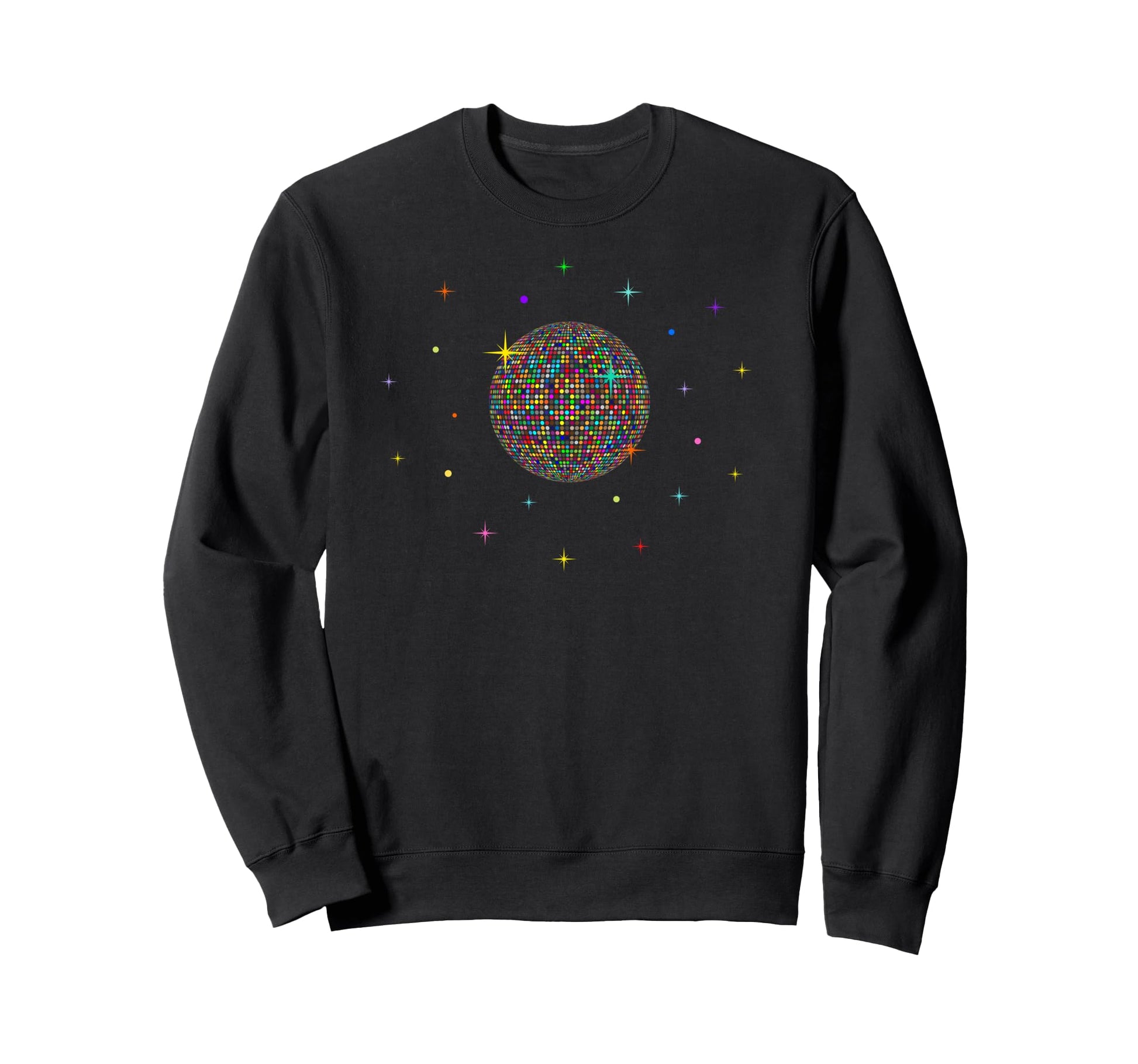 Disco Ball Colorful 70S 80S Rainbow Sweatshirt - Trendy Graphic for Adults - T-Shirt, Sweatshirt, Hoodie