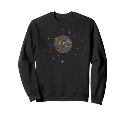 Disco Ball Colorful 70S 80S Rainbow Sweatshirt - Trendy Graphic for Adults - T-Shirt, Sweatshirt, Hoodie
