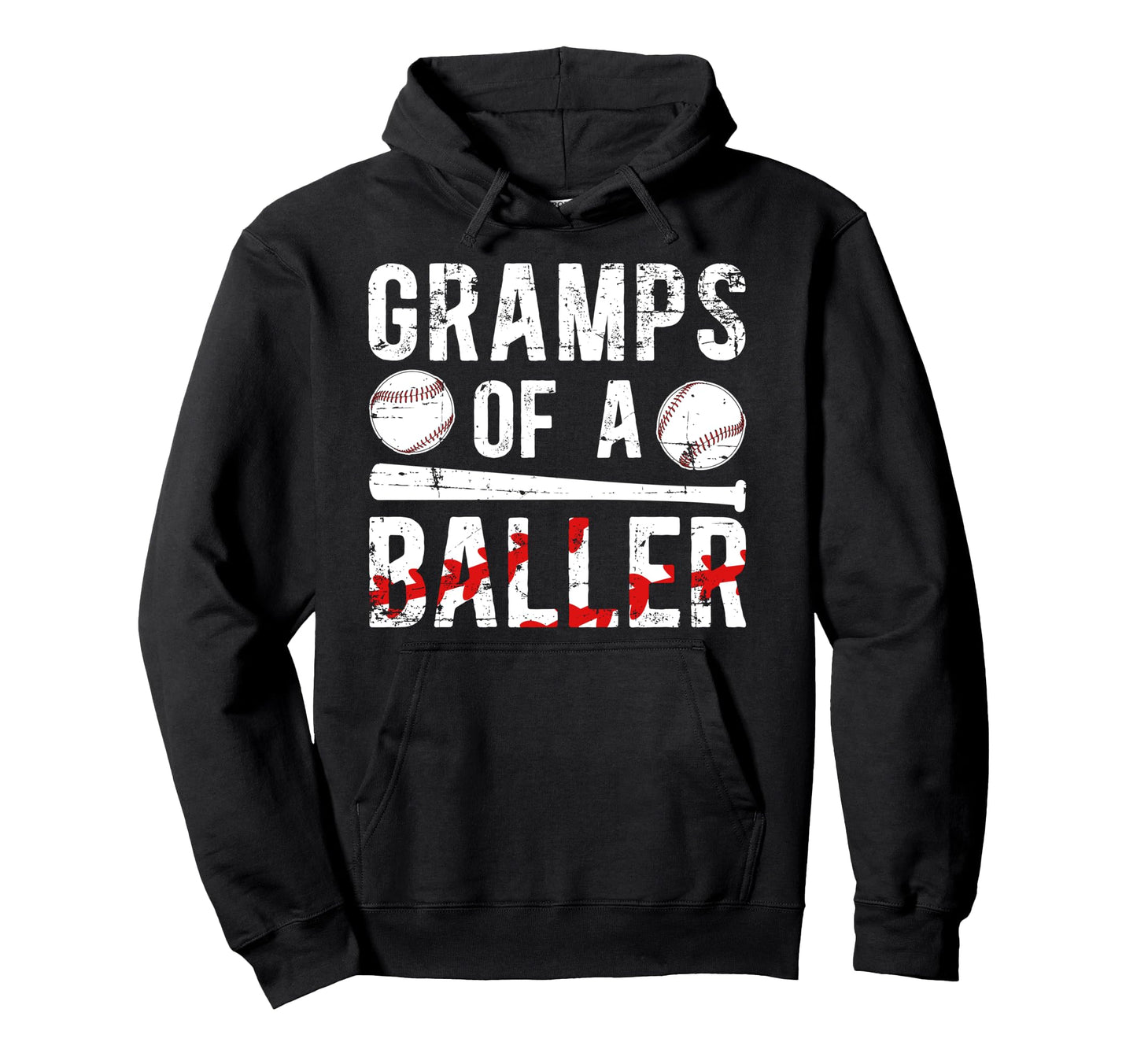 Gramps Baller Baseball Gramps Baseball Hoodie - Unique Graphic Unisex - T-Shirt, Sweatshirt, Hoodie