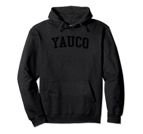 Yauco Pr Distressed Black Varsity Hoodie - Casual Everyday Wear for Adults - T-Shirt, Sweatshirt, Hoodie