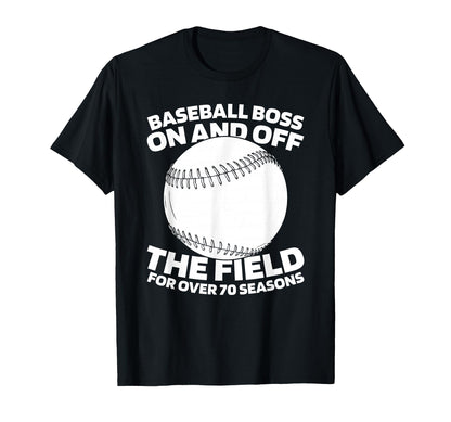 70Th Birthday Baseballer Sport Team T-Shirt - Trendy Graphic for Adults - T-Shirt, Sweatshirt, Hoodie