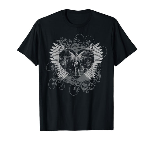Y2K Fairy Wings Skeleton Alt Goth Grunge T-Shirt - Custom Art Print Unisex - T-Shirt, Sweatshirt, Hoodie