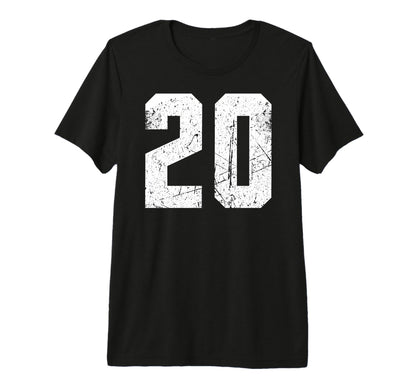 Sport Team Number 20 Tri Blend T-Shirt - Casual Everyday Wear Men Women - T-Shirt, Sweatshirt, Hoodie