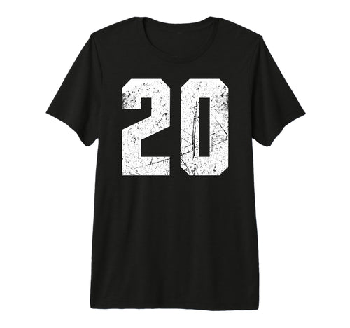 Sport Team Number 20 Tri Blend T-Shirt - Casual Everyday Wear Men Women - T-Shirt, Sweatshirt, Hoodie