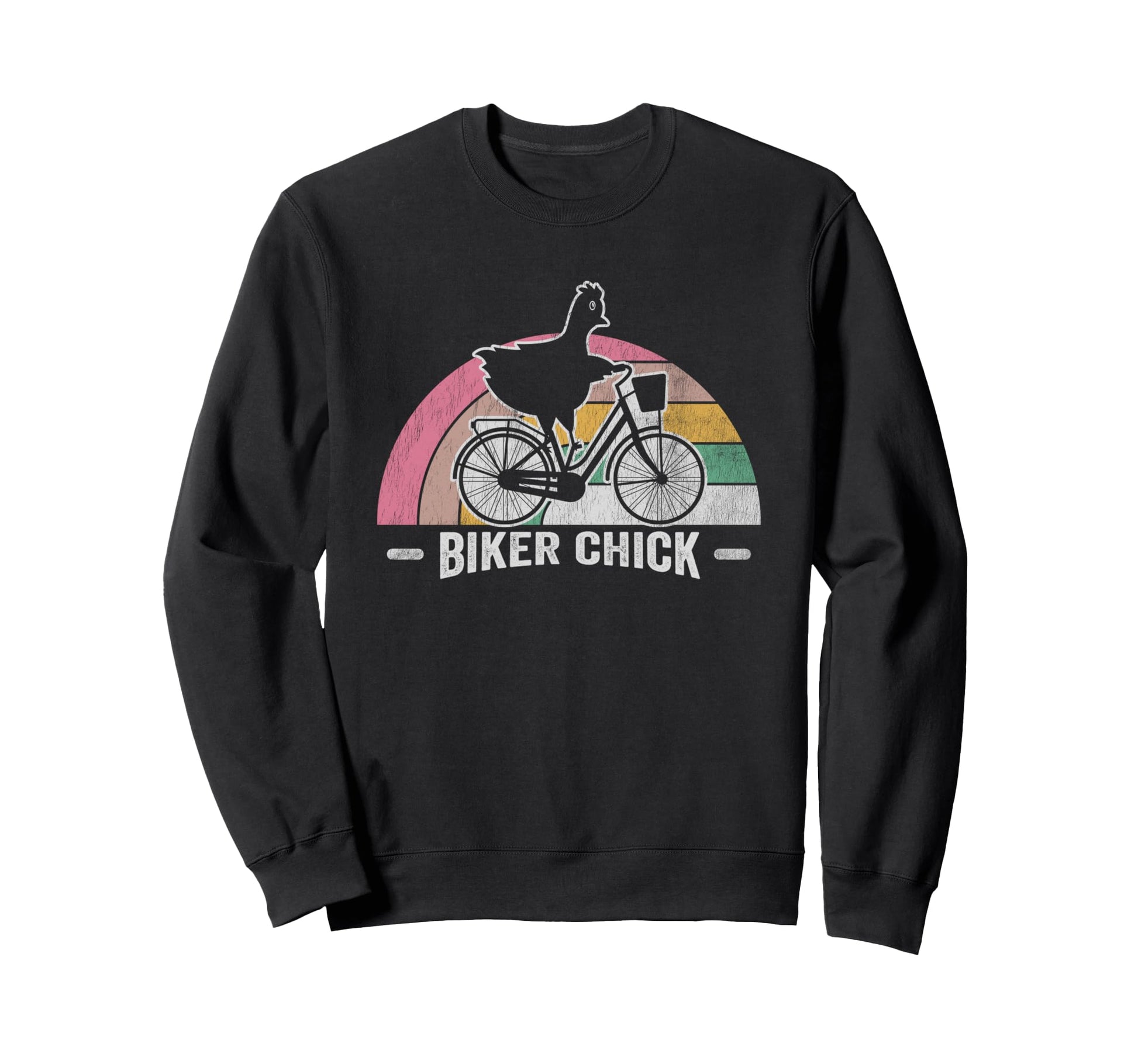 Biker Chick Funny Bicycle Riding Sweatshirt - Fun Novelty Design Men Women - T-Shirt, Sweatshirt, Hoodie