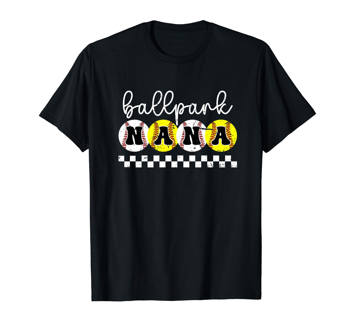 Ballpark Nana Proud Softball T-Shirt - Minimalist Print for Adults - T-Shirt, Sweatshirt, Hoodie