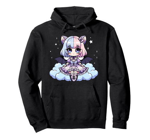 Kawaii Pastel Goth Creepy Anime Moon Hoodie - Minimalist Print Men Women - T-Shirt, Sweatshirt, Hoodie