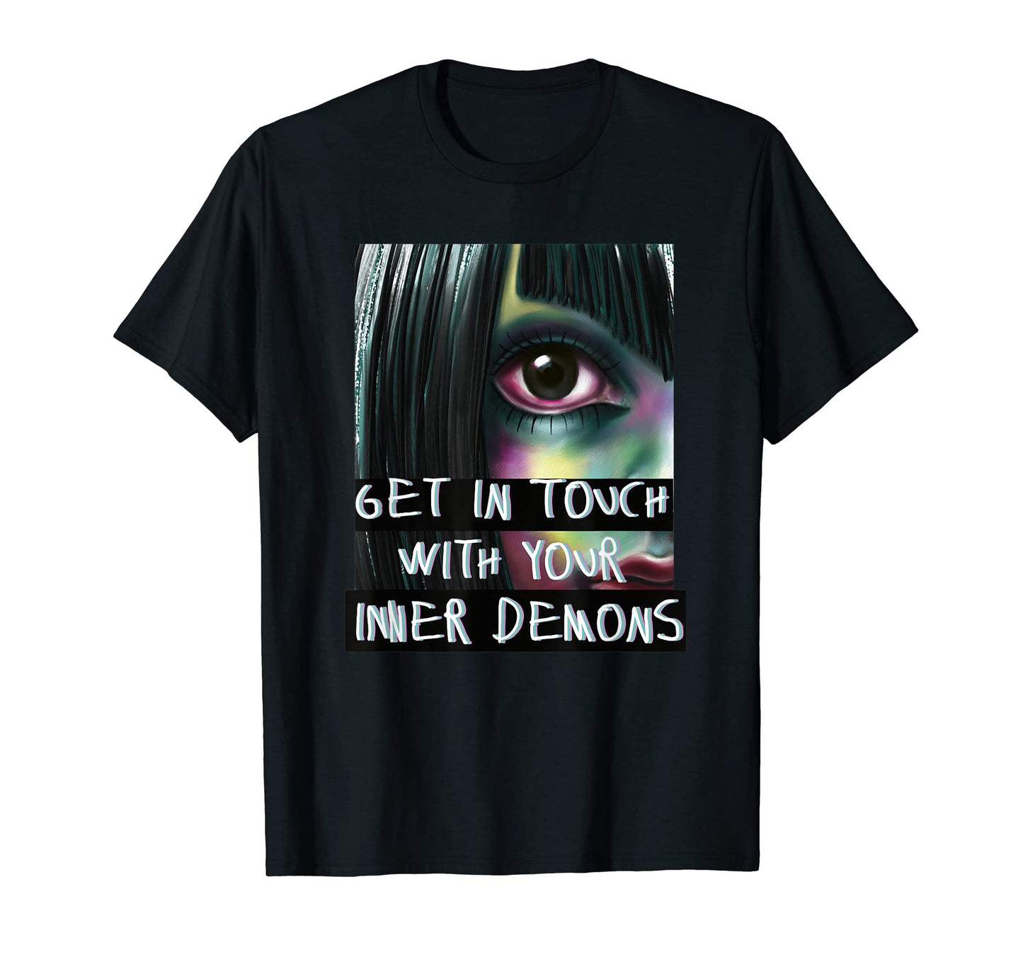 Anime Anime Eyes Inner Demons T-Shirt - Fun Novelty Design for Adults - T-Shirt, Sweatshirt, Hoodie