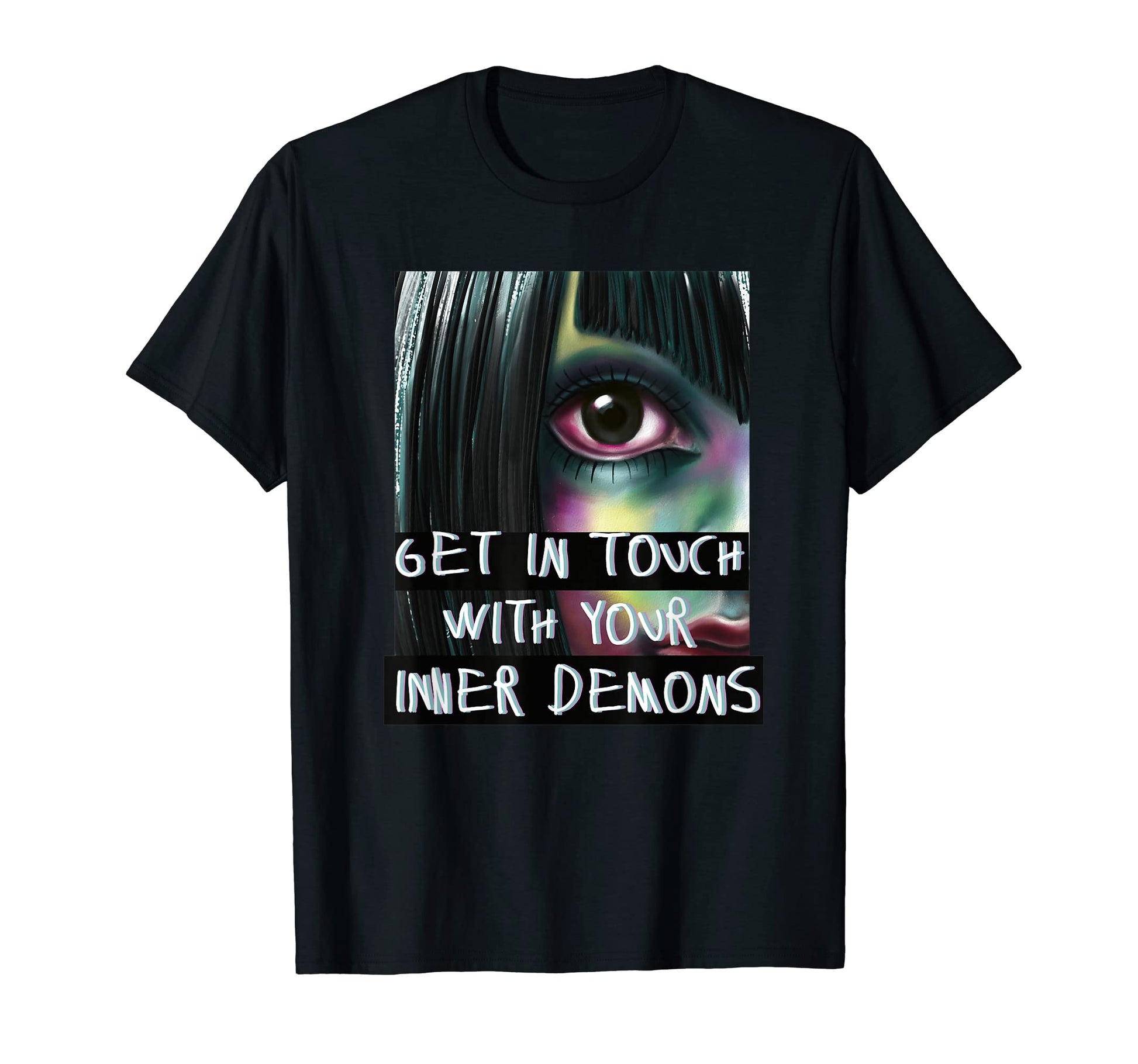 Anime Anime Eyes Inner Demons T-Shirt - Fun Novelty Design for Adults - T-Shirt, Sweatshirt, Hoodie