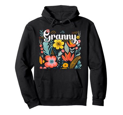 Granny Grandma From Grandkids Floral Hoodie - Streetwear Style for Adults - T-Shirt, Sweatshirt, Hoodie