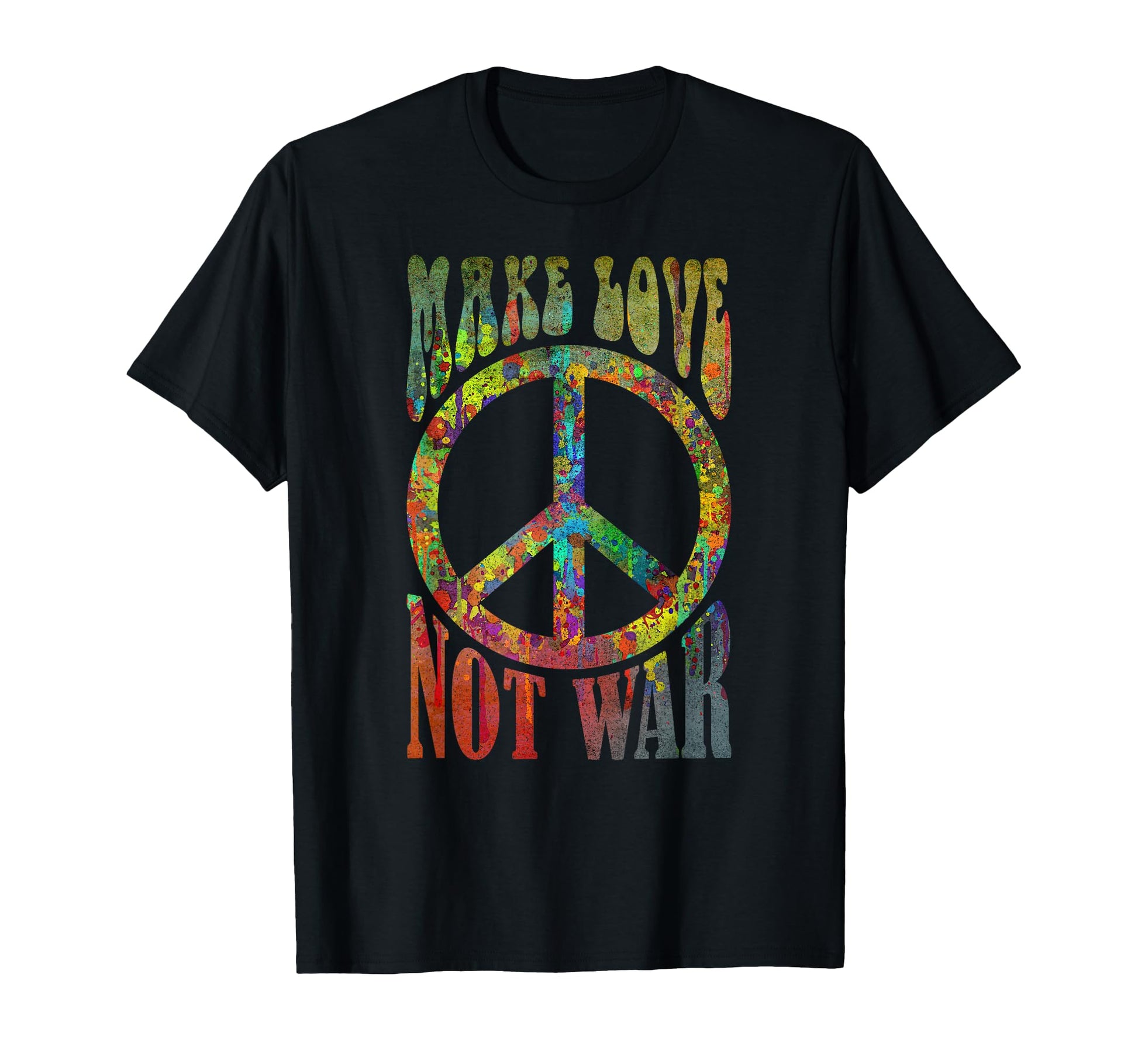 60S 70S Flower Power Make Love Not War T-Shirt - Trendy Graphic for Adults - T-Shirt, Sweatshirt, Hoodie