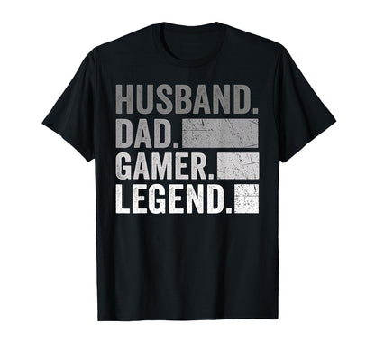 Husband Dad Gamer Legend Fathers T-Shirt - Fun Novelty Design for Adults - T-Shirt, Sweatshirt, Hoodie