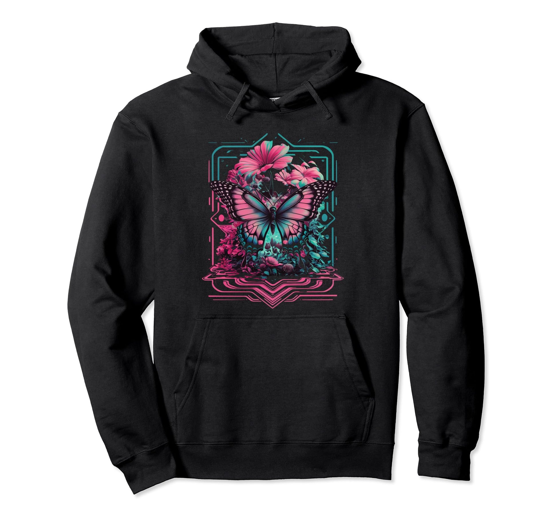 Butterfly Pastel Vaporwave Butterfly Hoodie - Novelty Apparel Unisex - T-Shirt, Sweatshirt, Hoodie