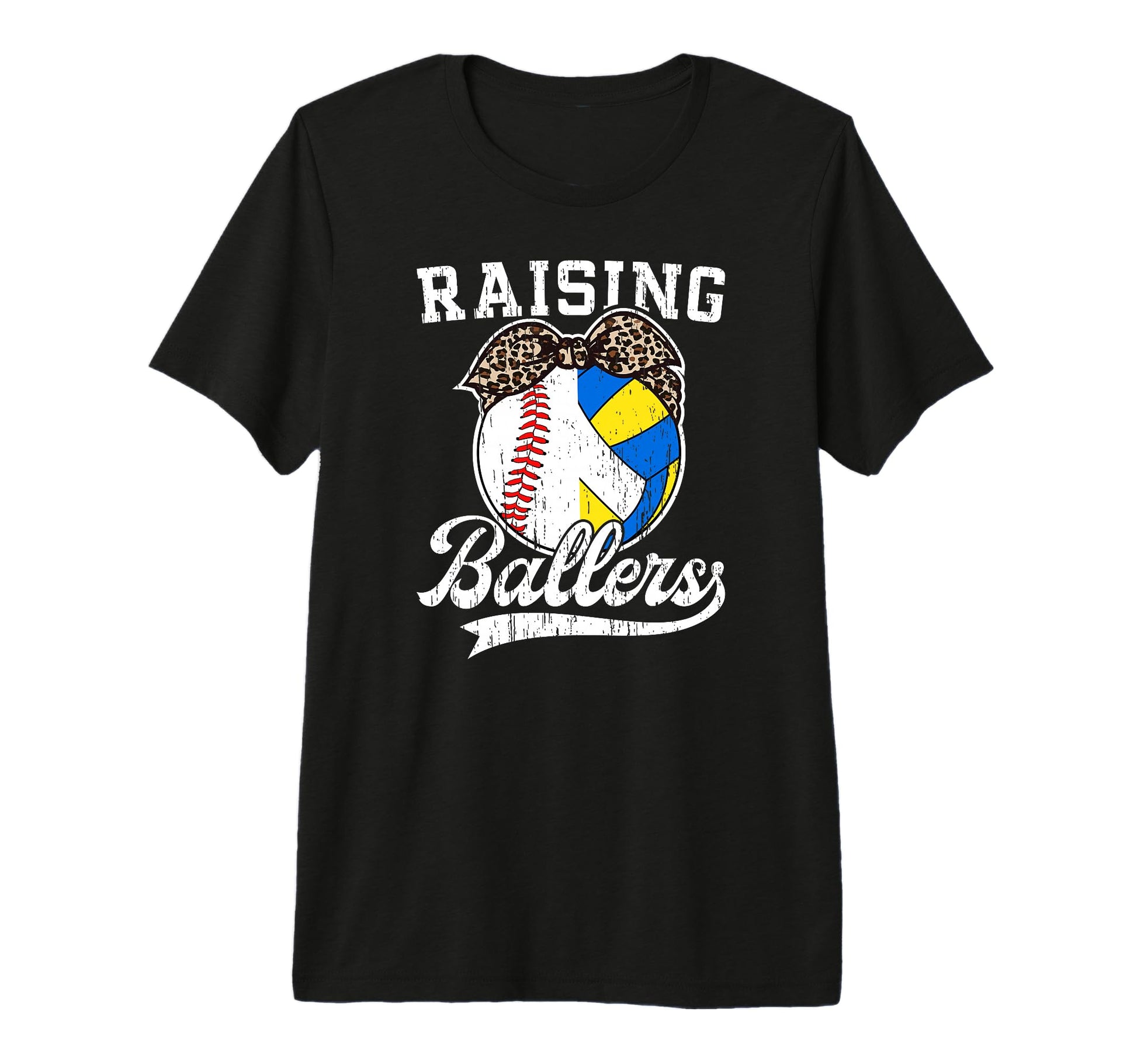Raising Ballers Baseball Volleyball Mom T-Shirt - Trendy Graphic Men Women - T-Shirt, Sweatshirt, Hoodie