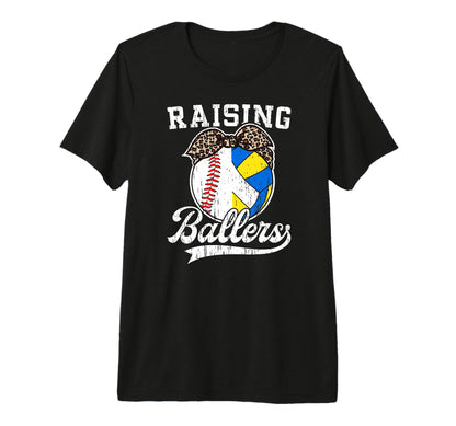 Raising Ballers Baseball Volleyball Mom T-Shirt - Trendy Graphic Men Women - T-Shirt, Sweatshirt, Hoodie