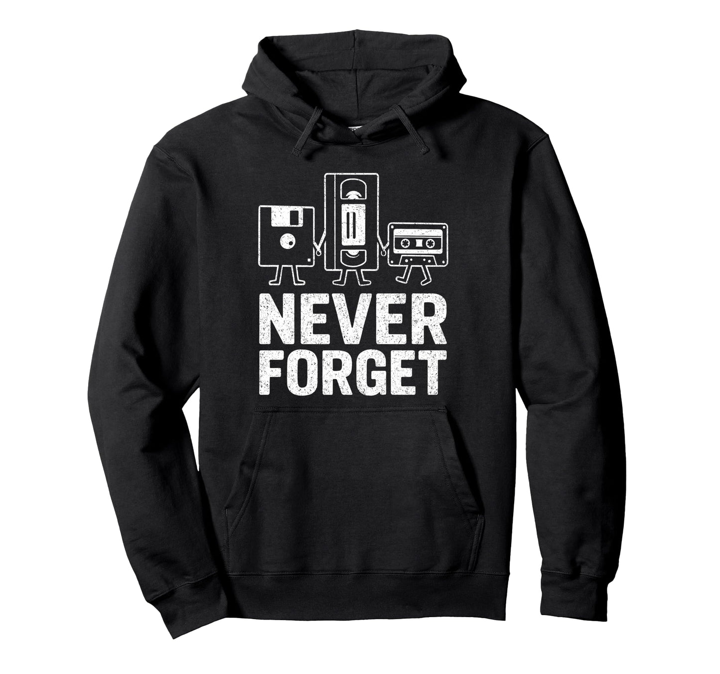 Never Forget Funny Cassette Tape Vhs Hoodie - Aesthetic Graphic Men Women - T-Shirt, Sweatshirt, Hoodie