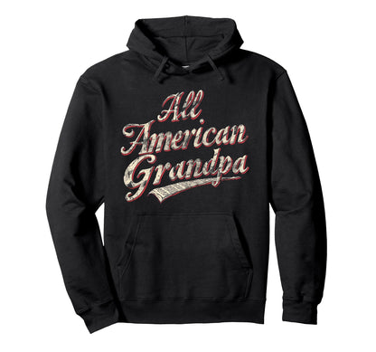 Grandpa 4Th July American Flag Hoodie - Graphic Print for Adults - T-Shirt, Sweatshirt, Hoodie