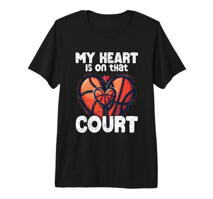 Game Day Basketball Mom Tri Blend T-Shirt - Minimalist Print Men Women - T-Shirt, Sweatshirt, Hoodie