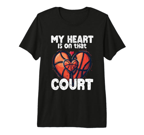 Game Day Basketball Mom Tri Blend T-Shirt - Minimalist Print Men Women - T-Shirt, Sweatshirt, Hoodie