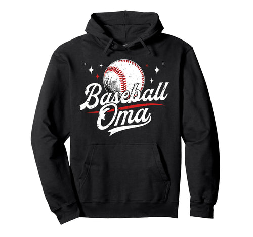 Baseball Oma Proud Oma Baseball Player Hoodie - Trendy Graphic for Adults - T-Shirt, Sweatshirt, Hoodie