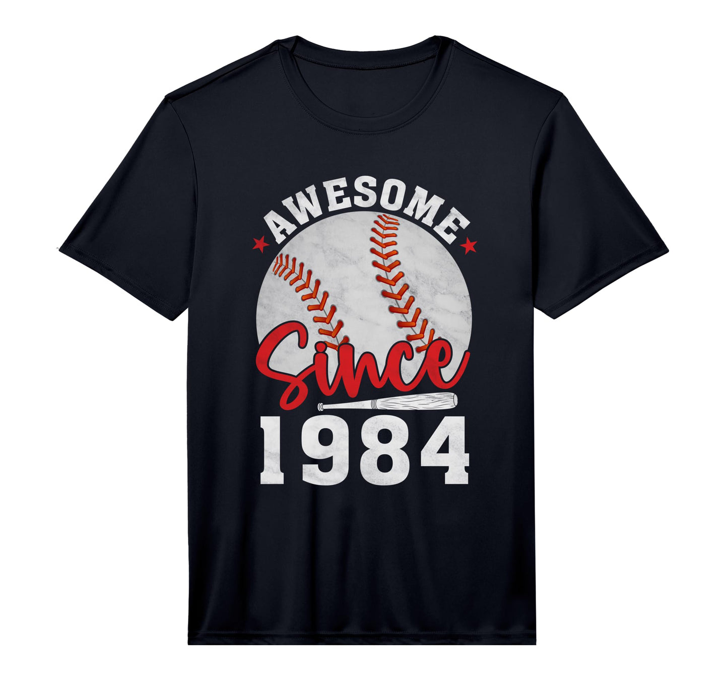 Mens Awesome Since 1984 Funny Baseball T-Shirt - Unique Graphic Unisex - T-Shirt, Sweatshirt, Hoodie
