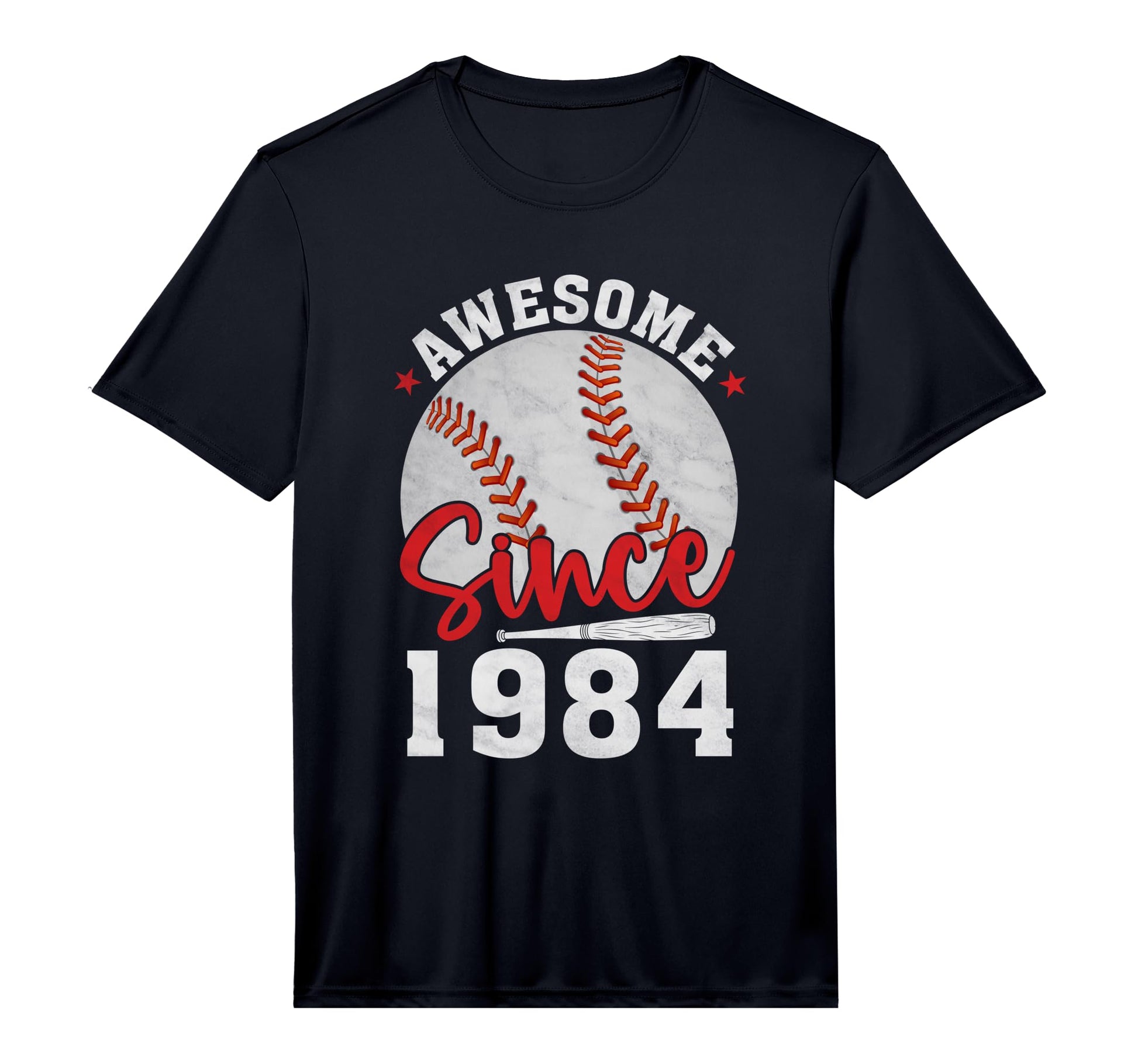 Mens Awesome Since 1984 Funny Baseball T-Shirt - Unique Graphic Unisex - T-Shirt, Sweatshirt, Hoodie