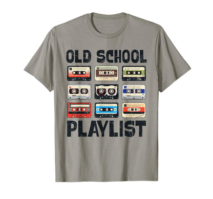 Old School Playlist Funny T-Shirt - Custom Art Print for Adults - T-Shirt, Sweatshirt, Hoodie