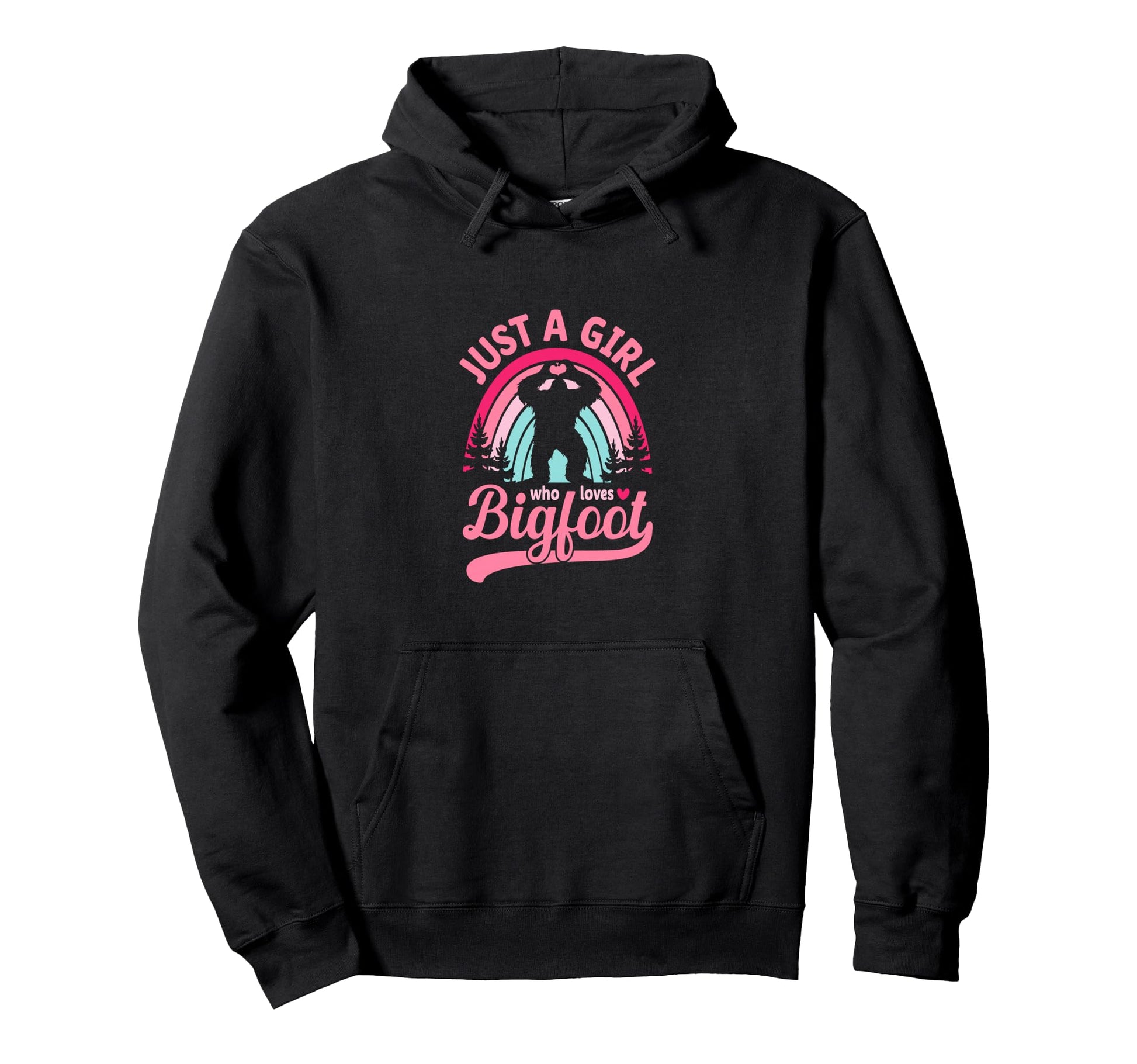 Just Who Loves Bigfoot 80S Bigfoot Hoodie - Unique Graphic Unisex - T-Shirt, Sweatshirt, Hoodie