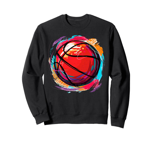 Colorful Basketball Ball Sweatshirt - Casual Everyday Wear for Adults - T-Shirt, Sweatshirt, Hoodie
