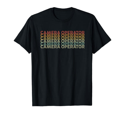 70S Camera Operator Job Title T-Shirt - Novelty Apparel for Adults - T-Shirt, Sweatshirt, Hoodie
